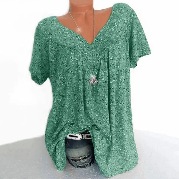 Blusa Sparkle V-Neck