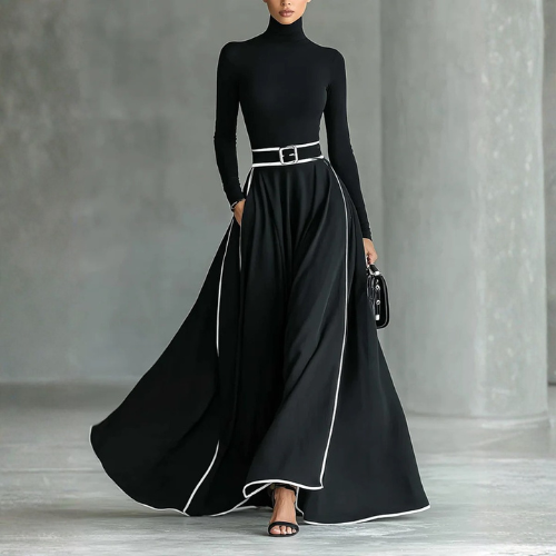 Vestido Contrast Maxi