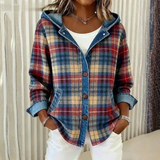 Chaqueta Hoodie Cuadros Denim