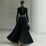 Vestido Contrast Maxi