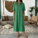 Vestido Lino Shirt Midi