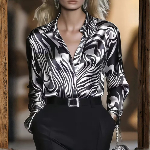 Blusa Satin Zebra