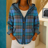 Chaqueta Hoodie Cuadros Denim