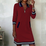 Vestido Varsity Zip