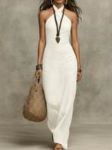 Emilia | Vestido Arena Sofisticado