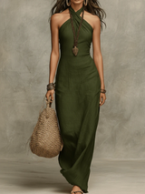 Emilia | Vestido Arena Sofisticado