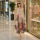 Conjunto Florenza con Sheer Overlay Floral / Elegancia Sin Esfuerzo y Versátil para Todas las Estaciones